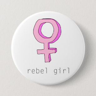 Botón rebelde del chica