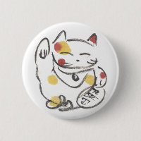Botón rechoncho de Maneki Neko