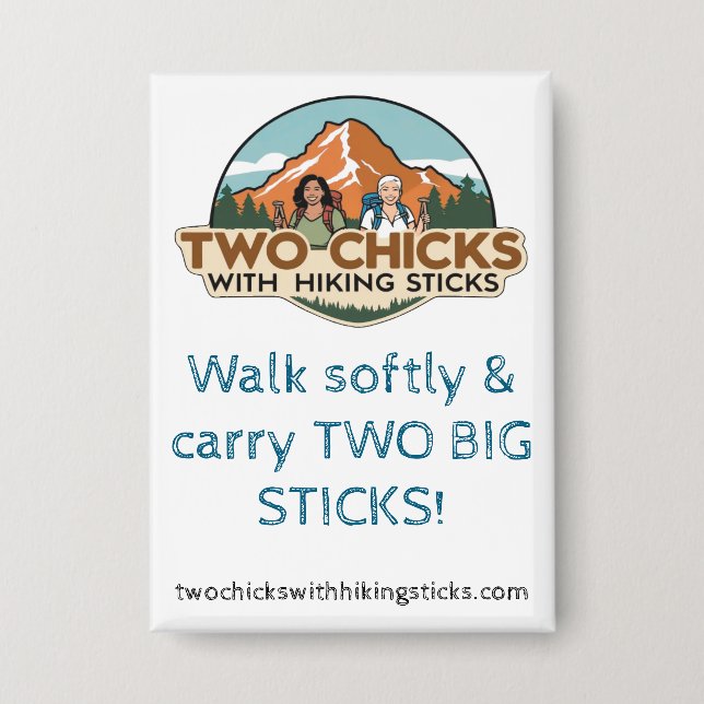 Botón Rectangular TwoChicks (Camina Suavemente) (Anverso)
