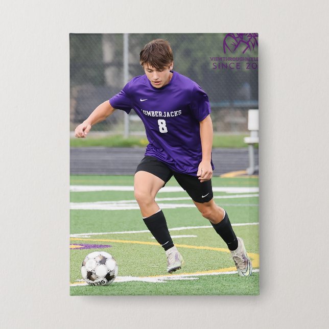 botón Rectángulo de fútbol para niños CEC (Anverso)