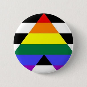 Botón recto del orgullo del aliado