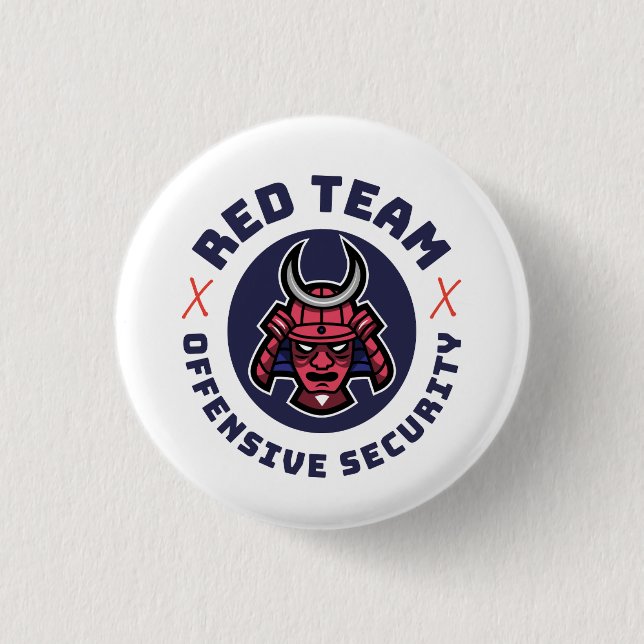 Botón Red Team Cybersecurity (Anverso)