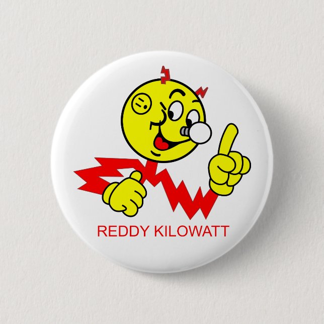 Botón Reddy Kilowatt muy divertido (Anverso)