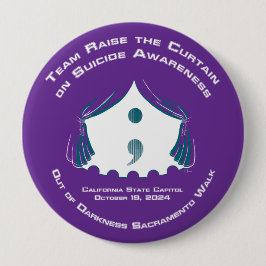 Botón redonda, enorme, 4 pulgadas