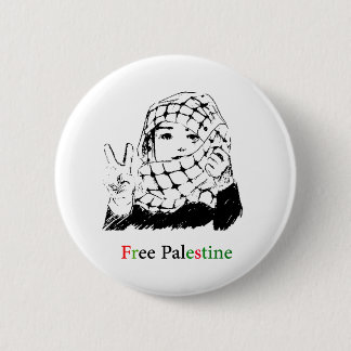 Botón redondeado Palestina libre