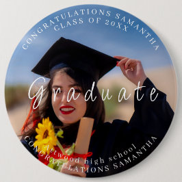 botón Redondeo de texto de foto de graduación de p