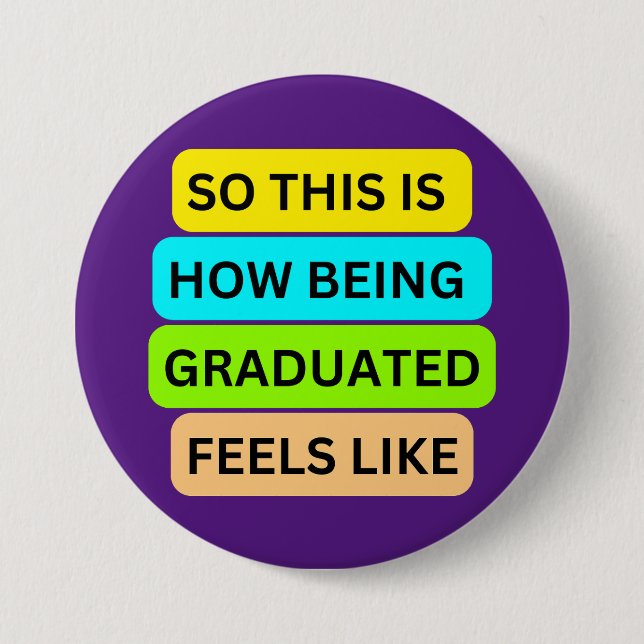 Botón redondeo púrpura SO_This_IS_How_BEING_GRADUA (Anverso)