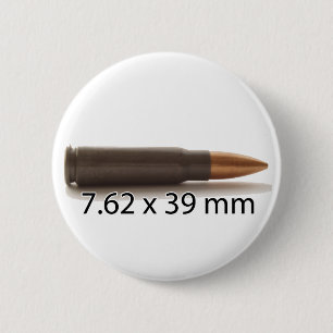 Botón redondo AK47 Ammo 7,62x39mm