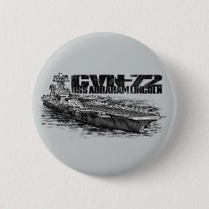 Botón redondo de Abraham Lincoln CVN-72