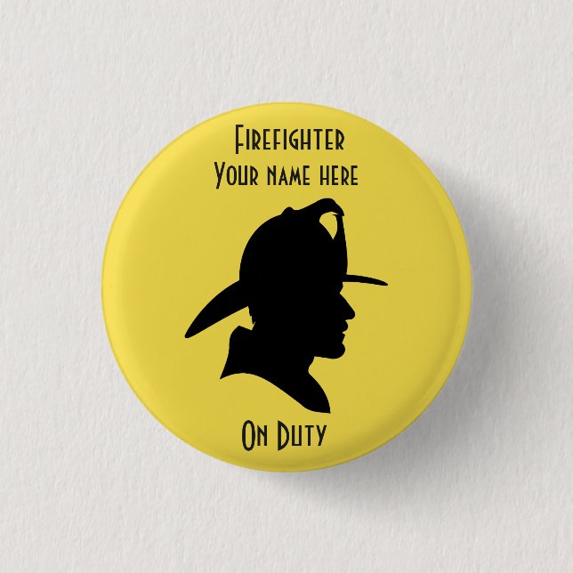 Botón Redondo De Diseño De Servicio Para Bomberos (Anverso)