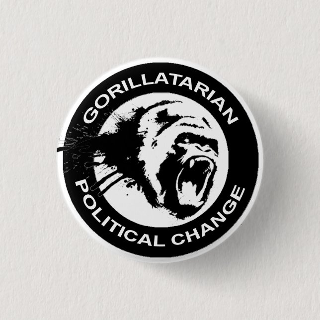 Botón redondo de Gorillatarian (Anverso)