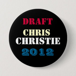 Botón redondo de la campaña de CHRISTIE 2012 de