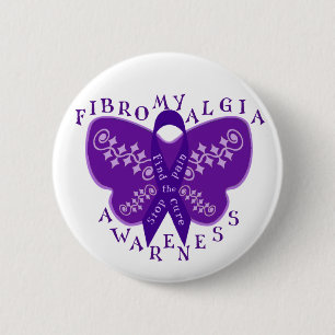 Botón redondo de la conciencia del Fibromyalgia