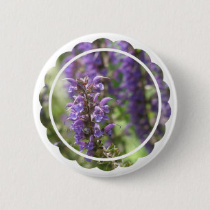 Botón redondo de la flor de la lavanda