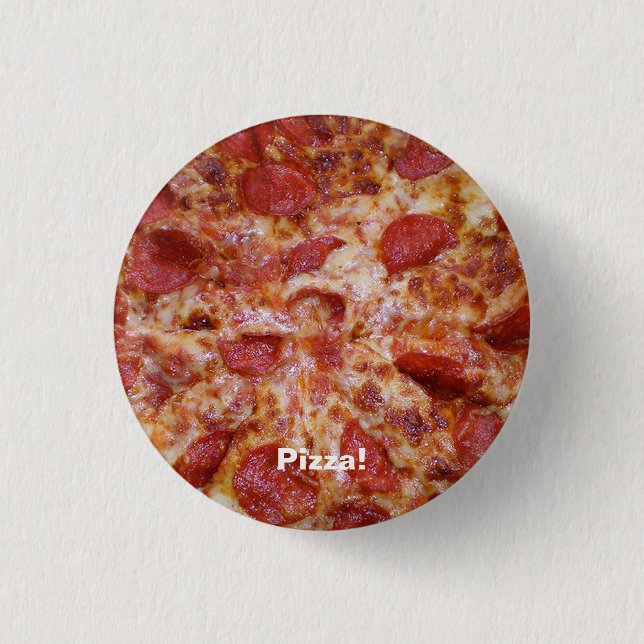 Botón redondo de Pepperoni Pizza (Anverso)