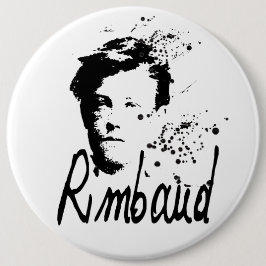 Botón redondo de retrato de RIMBAUD