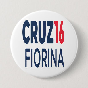 Botón redondo de Ted Cruz Carly Fiorina 2016
