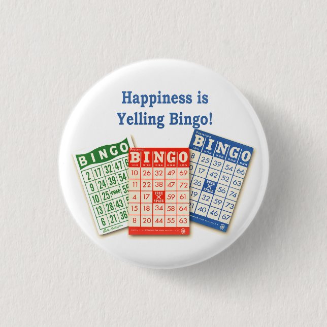 Botón redondo del bingo (Anverso)