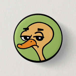 BOTÓN REDONDO DEL PATO DIVERTIDO DEL DIBUJO