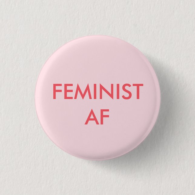 botón redondo del poder feminista del chica (Anverso)