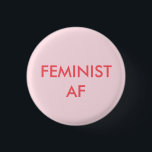 botón redondo del poder feminista del chica<br><div class="desc">feminista - cualquier persona y cada uno que cree en igualdad - de sexos,  de géneros,  y de intersectional</div>