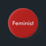 botón redondo del poder feminista del chica<br><div class="desc">feminista - cualquier persona y cada uno que cree en igualdad - de sexos,  de géneros,  y de intersectional</div>