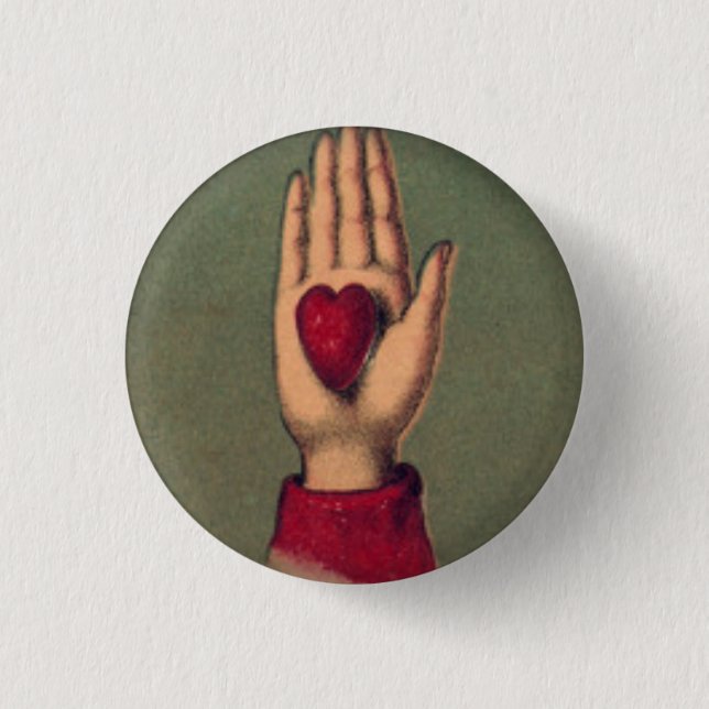 Botón redondo disponible de 1 pulgada del corazón (Anverso)