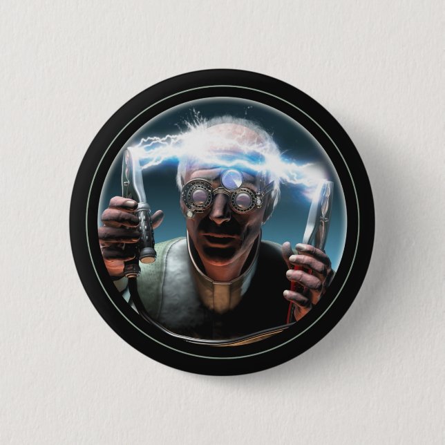 Botón redondo enojado del científico #2 (Anverso)