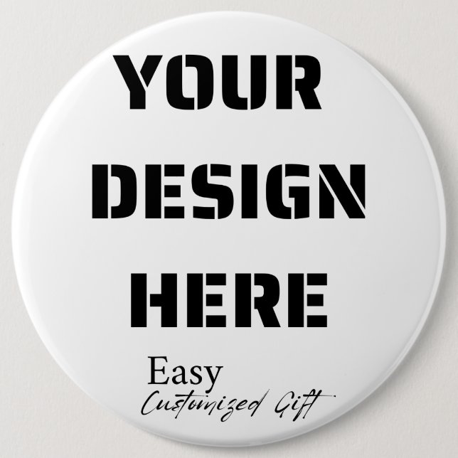 Botón redondo extra grande Pin 6" (Anverso)