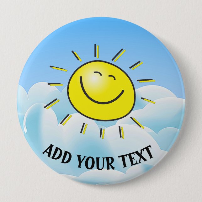 Botón redondo feliz de Sun (Anverso)