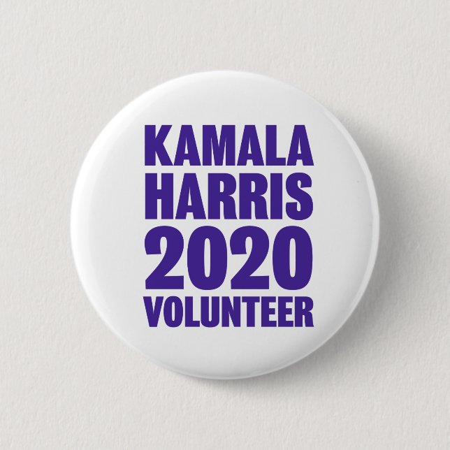 botón redondo Kamala Harris Volunteer de 2 pulgada (Anverso)