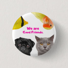 Botón redondo, pequeño, 1¼ pulgadas