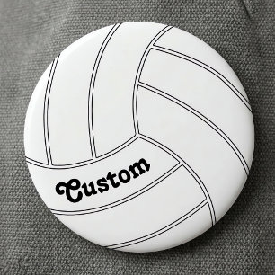 Botón redondo personalizable de voleibol
