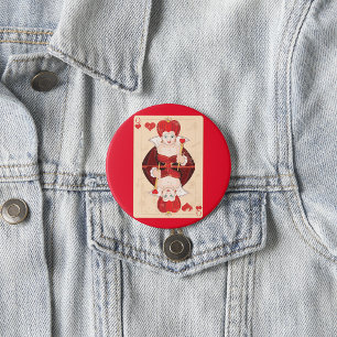 botón Reina de corazones