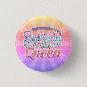 botón Reina de cumpleaños
