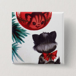 Botón retro de la diversión de la reflexión del