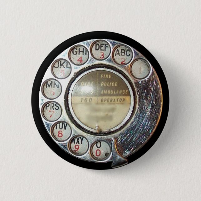 Botón RETRO del DIAL del TELÉFONO (Anverso)