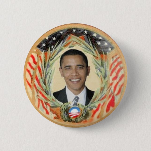 Botón retro del estilo de Obama (Anverso)
