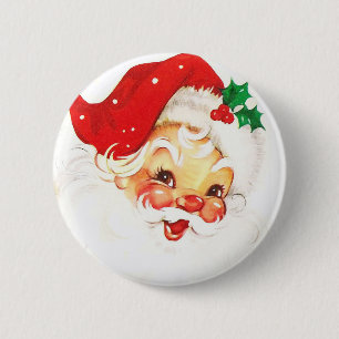 Botón retro del Pin de la insignia de Navidad del