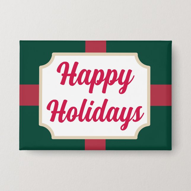 botón Retro Happy Holidays (Anverso)