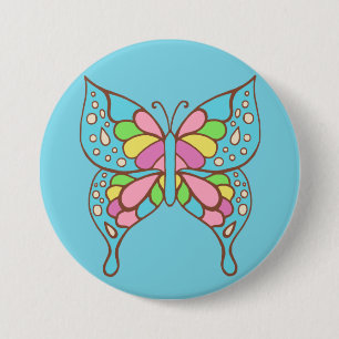 Botón Retro Mariposa