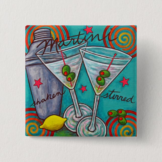 Botón Retro Martini (Anverso)