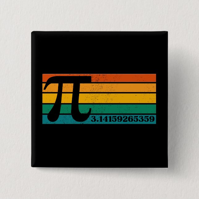 Botón Retro Pi Vintage (Anverso)