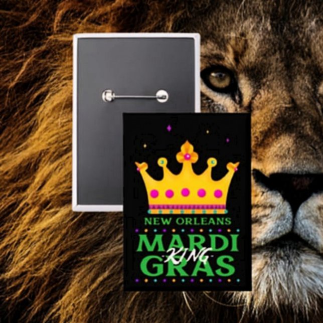 botón Rey del Mardi Gras de Nueva Orleans (Subido por el creador)