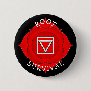 Botón rojo de Chakra de la ji de la supervivencia