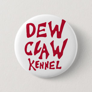 Botón rojo de rubíes de la perrera de la garra del