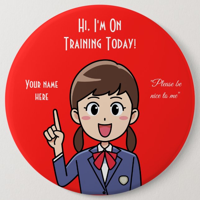 Botón rojo del empleado de entrenamiento (Anverso)