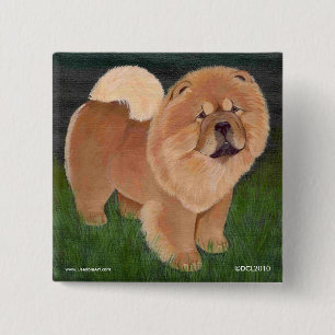 Botón rojo del perro chino