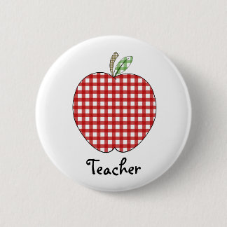 Botón rojo del profesor de Apple de la guinga
