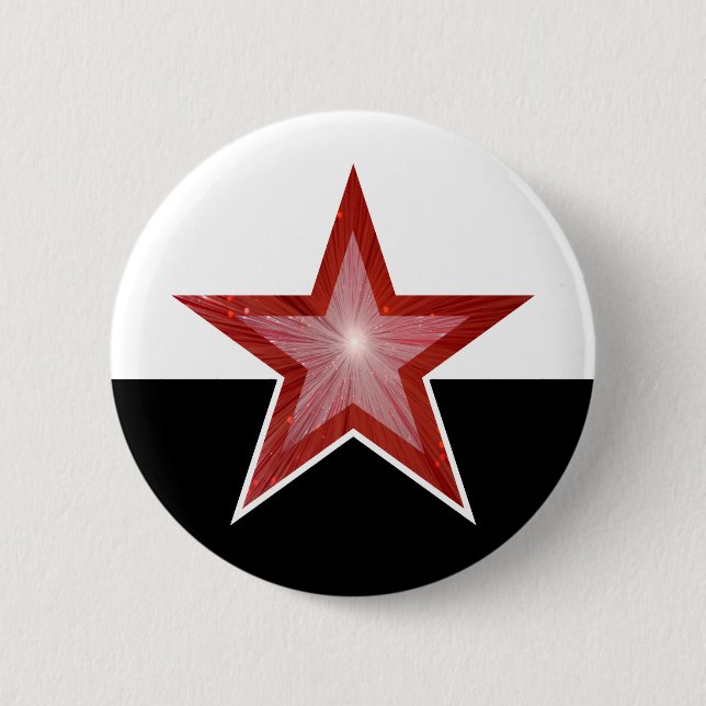 botón rojo estrella blanco negro (Anverso)